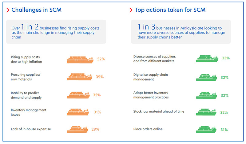 Figure 5: Companies in Malaysia overcame supply chain challenges through diversification and digitalisation.