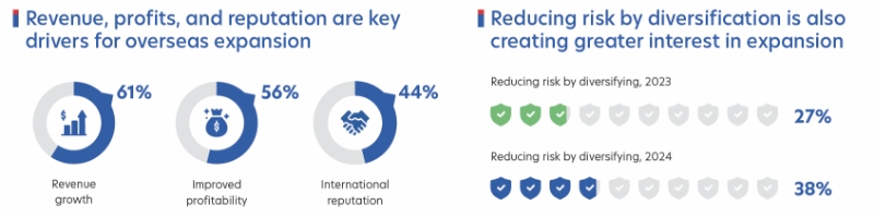 Figure 5: Top three factors driving overseas expansion for firms
