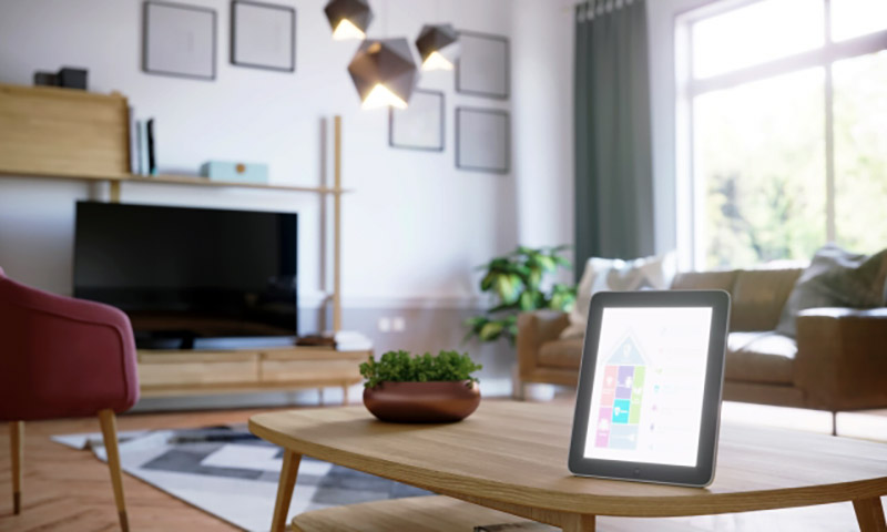 A high-tech living room