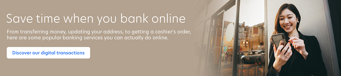 Save time when you bank online