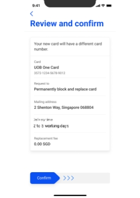 Review and swipe to confirm