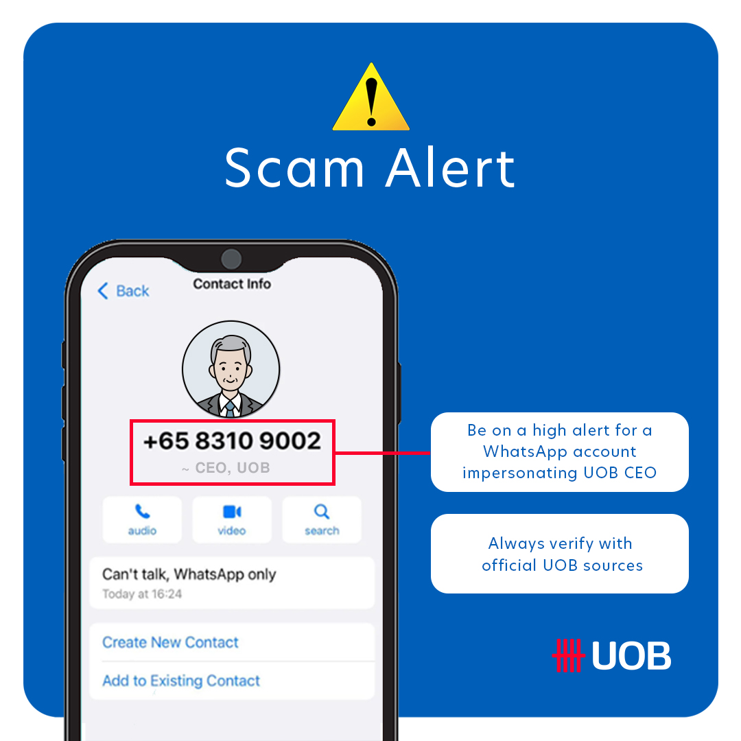 Be on high alert for an impersonation scam