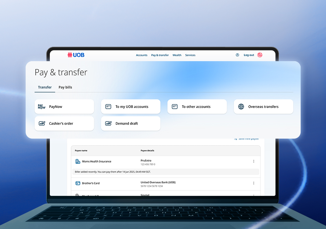 Seamless funds transfers and bill payments