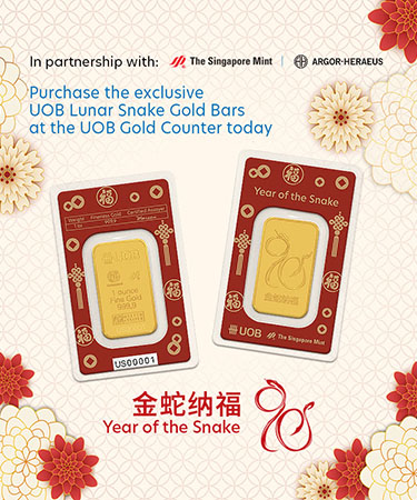 UOB Lunar Dragon 1 oz Gold Bar
