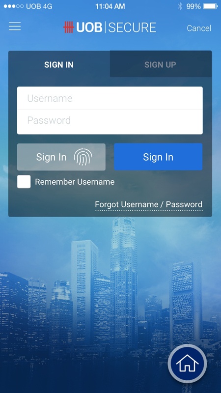Sign in with your Username and Password
