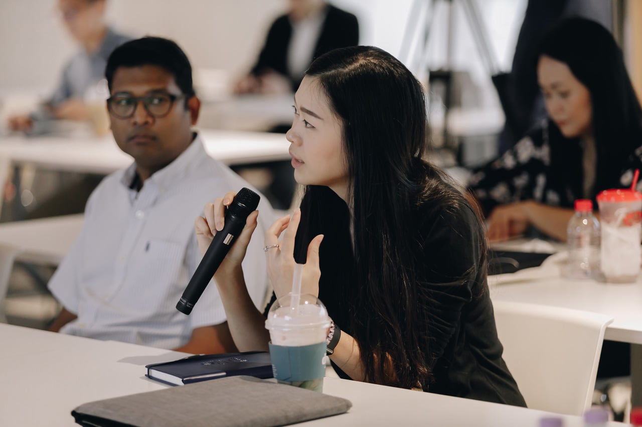 Bew at The FinLab’s business strategy workshop, where she was guided by experts on how to transform the company’s business model and to map out their long-term digital transformation strategy.