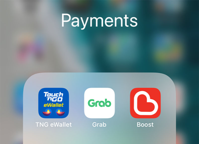 The three e-wallets featured in the Malaysian Government’s eTunai and ePenjana digital cash disbursement programmes, as captured on a smartphone screen.