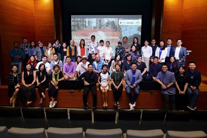 The inaugural batch of participants during the opening ceremony for the Acceleration Programme for the Arts 2023