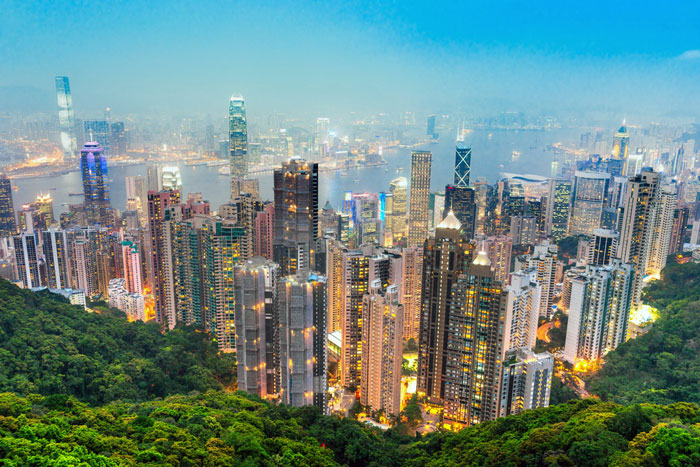 Hong Kong city from Victoria Peak